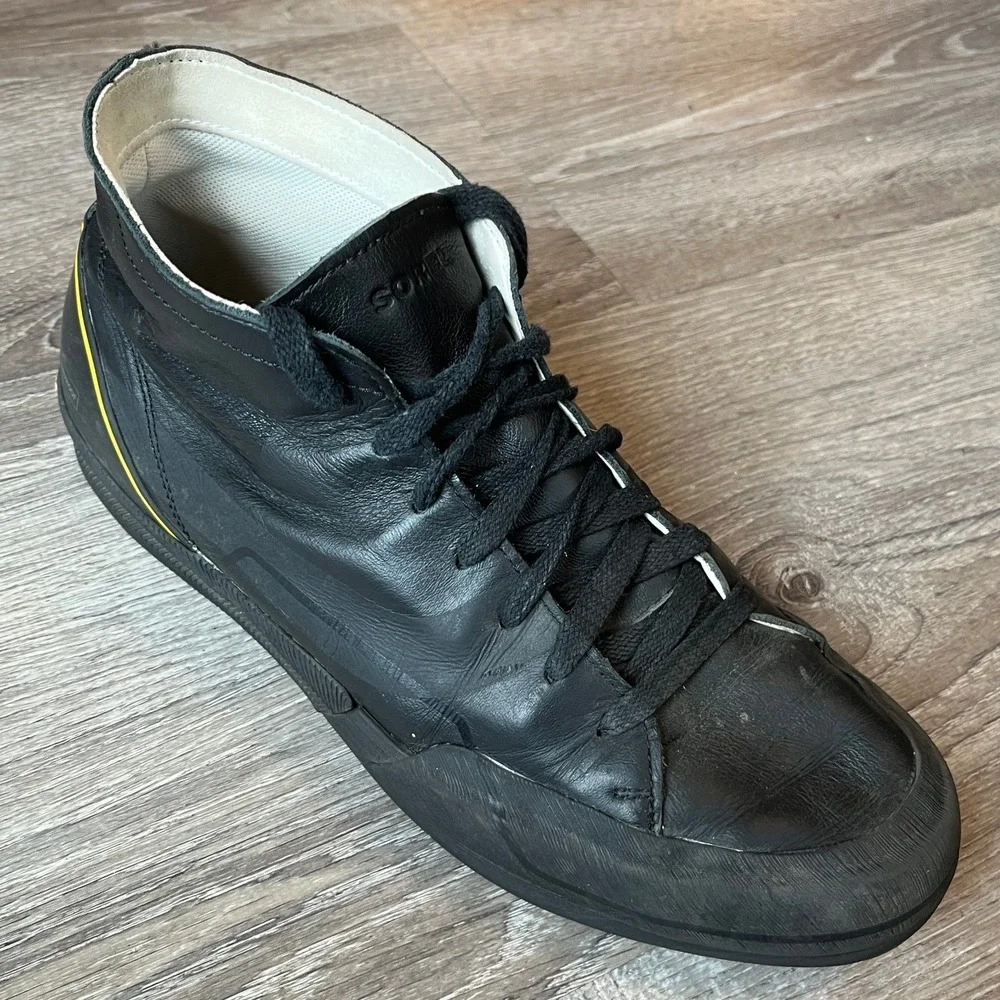 Sorel Grit Waterproof Chukka Sneakers Black Leather Mens 11 UK 10 EU‎ 44
